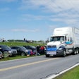 Spectators lined the convoy route of Sunday's Mother's Day Convoy in Manheim, Pennsylvania.