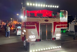 Gary Jones' 1984 Peterbilt 362 at night
