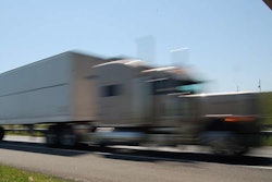 speeding truck on highway