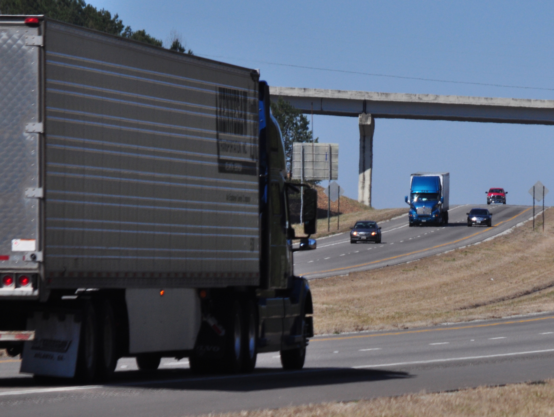 Semi truck on highway