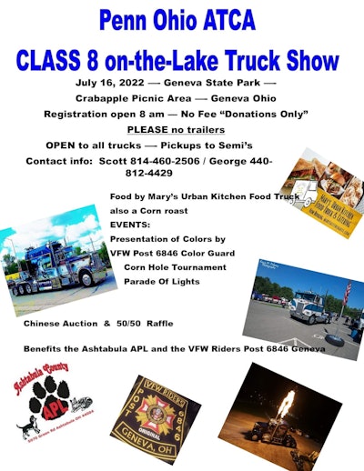 Class 8 on-the-Lake Truck show flyer
