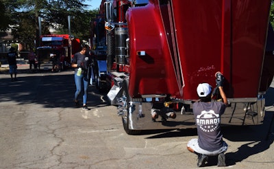 Erik Vaillette's recently built 2022 custom W900 gets detailed by Amaro's wash and detail