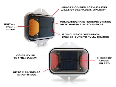 J.W. Speaker's solar LED flasher lights