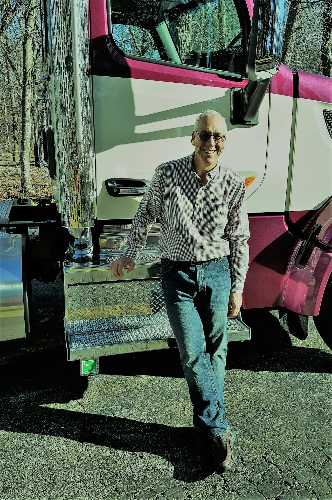 Connecticut-based open-deck owner-op Joe Bielucki, with his Cummins X15-powered 2020 Peterbilt 567