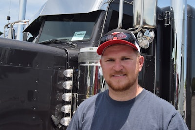 Jacob Phillips and his 2016 Peterbilt 389