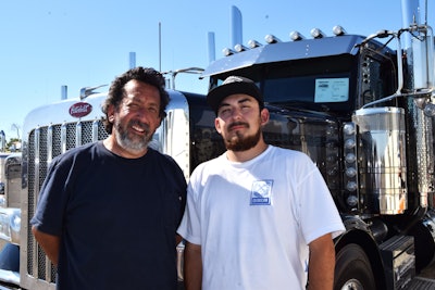 Andy Chavez Sr. and Jr. with their 2020 Peterbilt 389