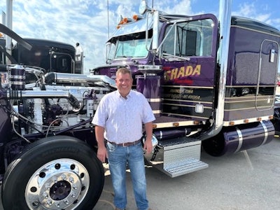 Conrad Shada and his 2020 Peterbilt 389 glider