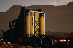 Remora Carbon CO2 capture device on a daycab