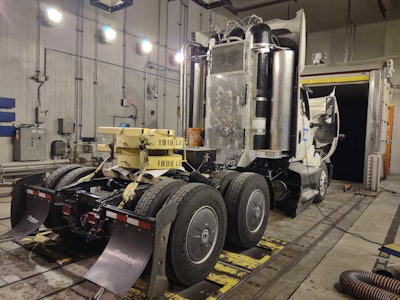 Remora carbon device on truck in shop