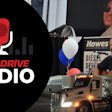 overdrive radio logo with airgas tank truck and guy archer
