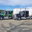 Jae and Brandi Elsbree's pair of 2021 Kenworth W900s