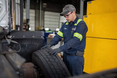 Transervice tire inspection