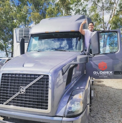 Globex Transport company truck, a 2016 Volvo