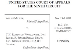 United States Court of Appeals for the Ninth Circuit Allen Miller vs C.H. Robinson Worldwide, Inc; Ronel R Singh; Rheas Trans, Inc; Kuwar Singh, DBA RT Service