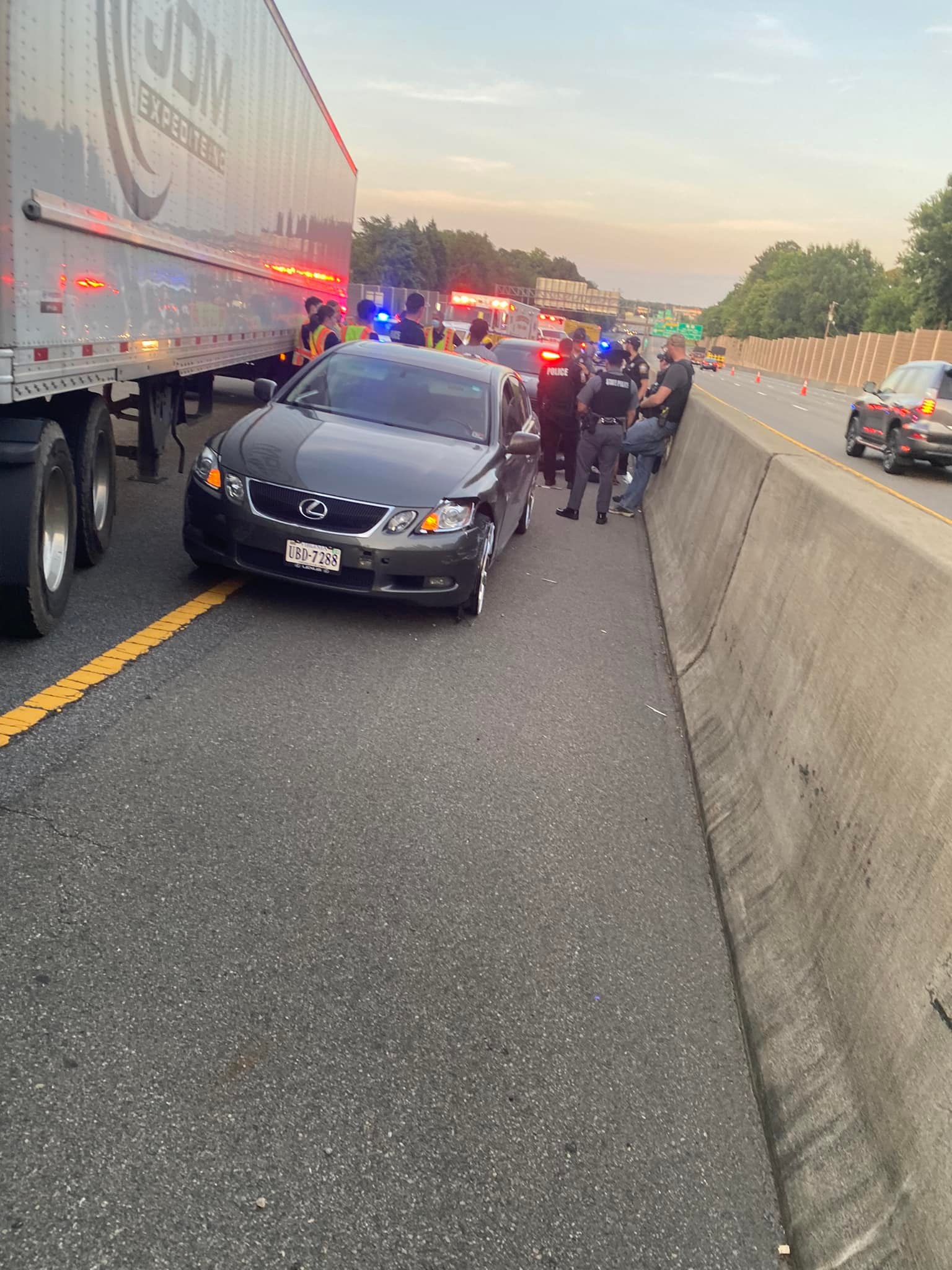 Corey Parker's truck stopping out-of-control car