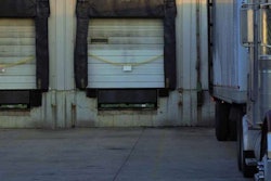 Truck backed into a dock