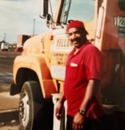 Arthur Faulkner Sr., pictured during his trucking career