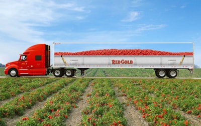 Red Gold tomato truck