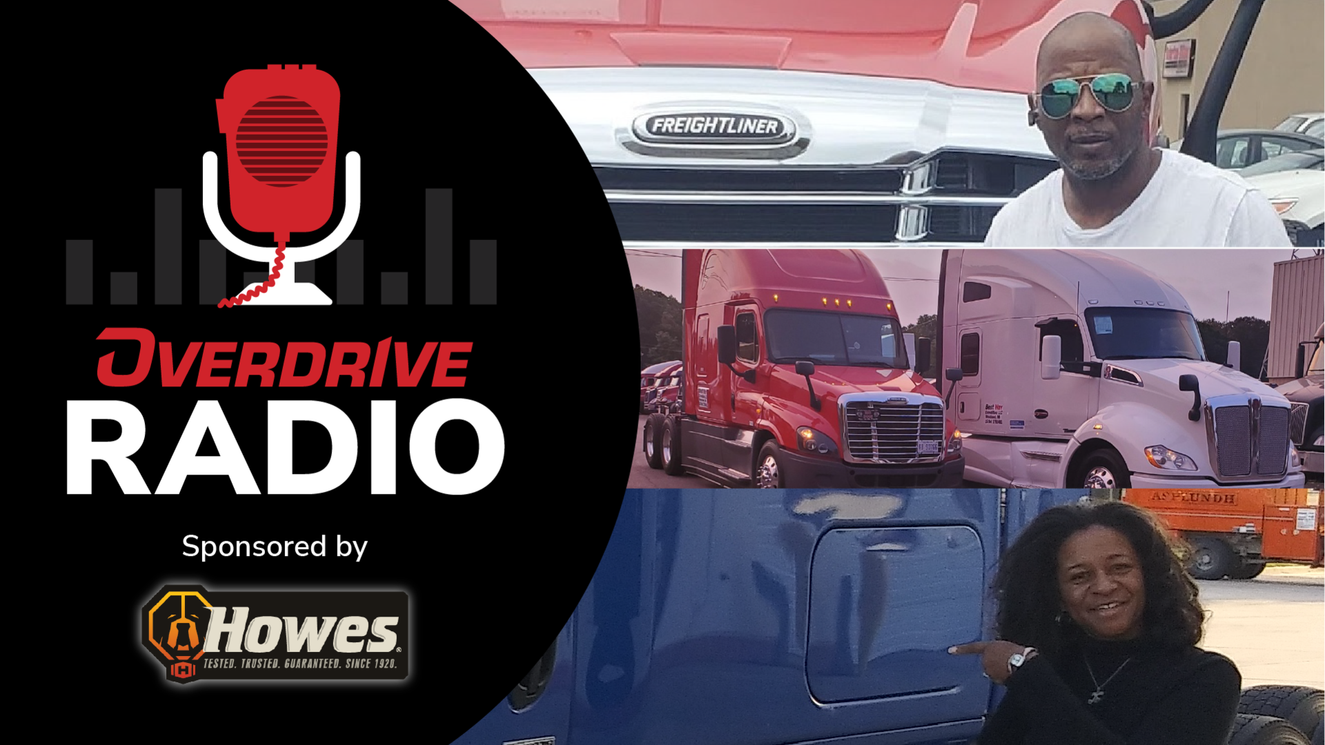 youtube thumbnail with overdrive radio logo sponsored by howes logo