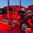 Bubba Branch's 1996 Kenworth W900 at night