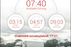 overtime accumulated clocks with semi-truck