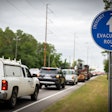 hurricane evacuation route sign
