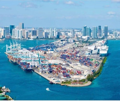 The Port of Miami shut down Wednesday as Hurricane Ian neared Fort Myers. The port resumed normal operations the following day.