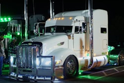 Brent Hall's 2014 Peterbilt 386 at night