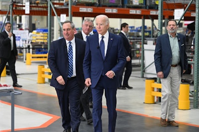 Joe Biden at Volvo facility