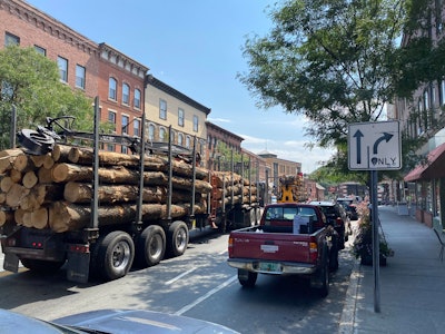 eastman's log trucks hauling