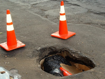 picture of a big pothole