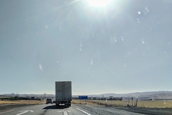 Van On Highway Into The Sun