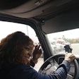 Angelique Temple behind the wheel