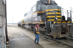 A trail rolls into Chicago's Belt Railway clearing yard.