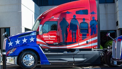 CFI American military wrapped semi-truck