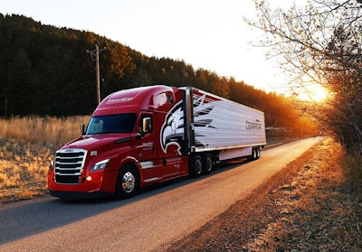 Cedarpoint Trucking semi-truck pulling a trailer