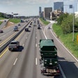 Texas Truck From Overpass On Highway