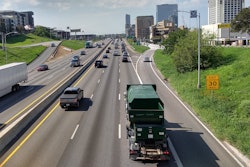 Texas Truck From Overpass On Highway