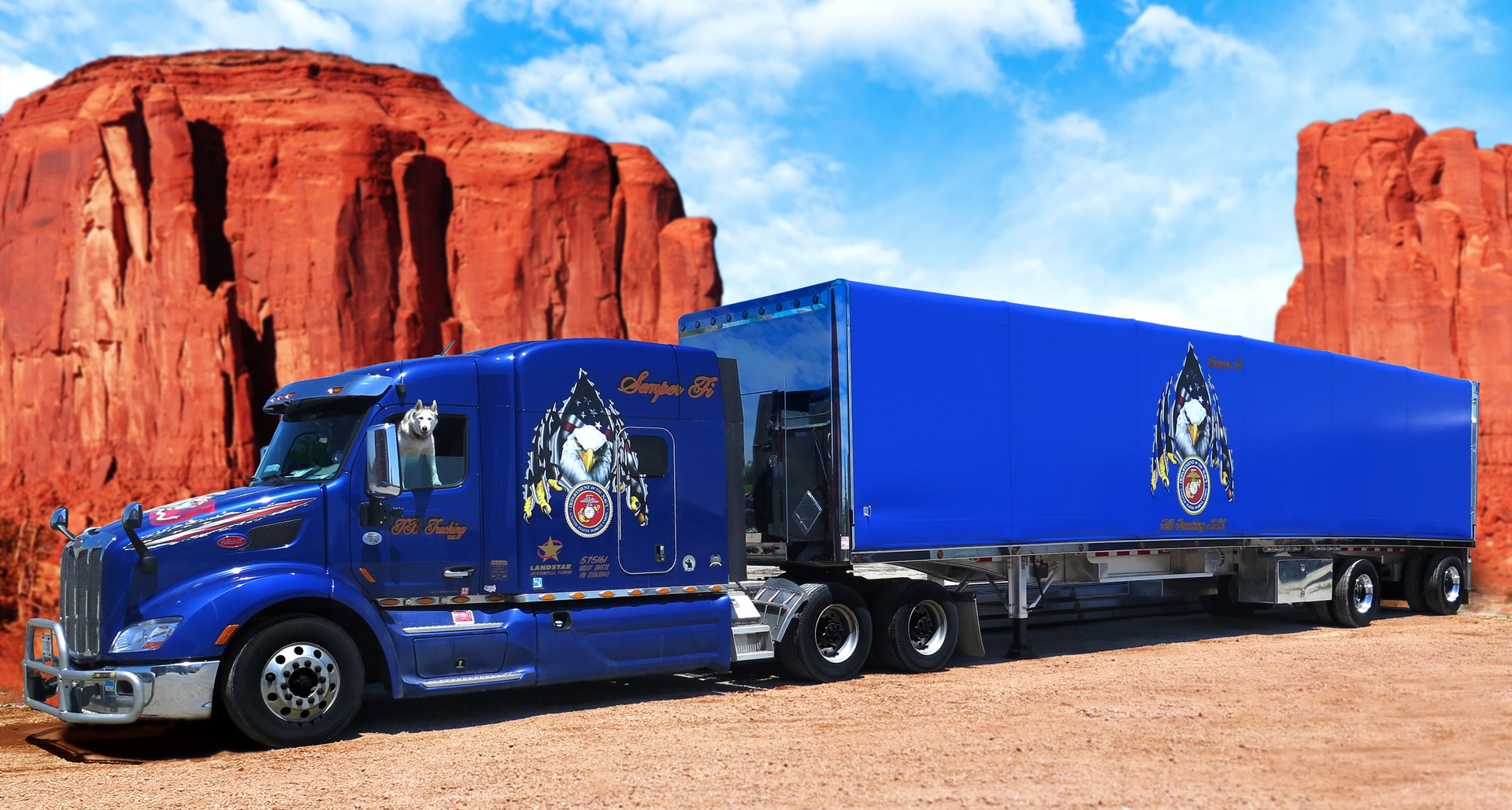 Troy Baumgartner's 2018 Peterbilt 579 and 2023 Mac trailer