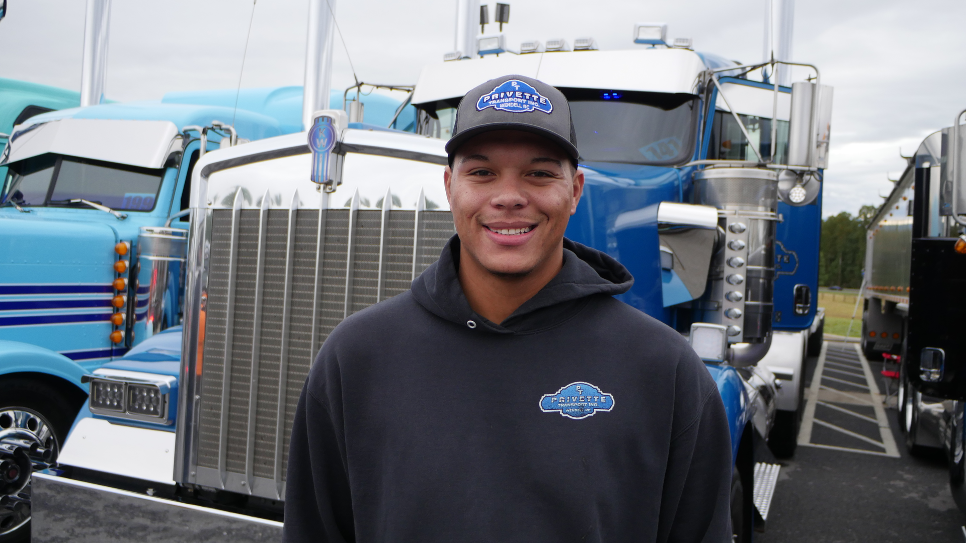 Chase Hedgepeth with his 2018 Kenworth W900