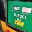 Diesel pump showing $5-plus/gallon cost