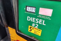 Diesel pump showing $5-plus/gallon cost