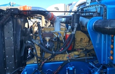3406B engine, driver side