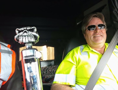 John McCormick and his shifter knob, aka 'leroy'