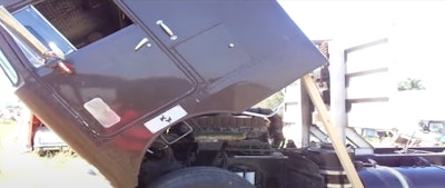 Engine of Joe White's 1960 Kenworth Cabover