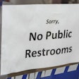 No public restrooms sign