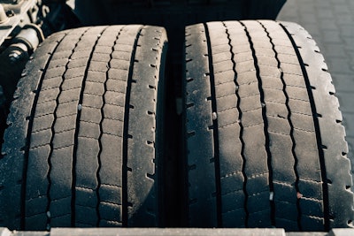 Tread patterns on a truck tire