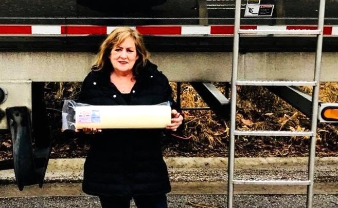 Denise Marhoefer with Provolone cheese