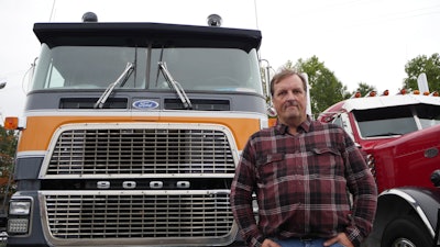 John Rooney with his 1984 Ford CL9000