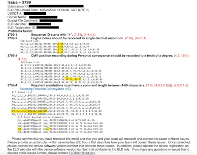 fmcsa eld email request